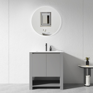 Vanity - 750mm Grey Plywood Floor Standing Vanity Unit