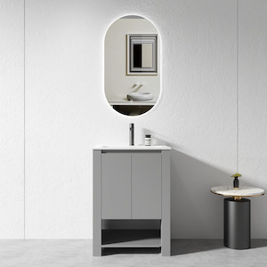 Vanity - 600mm Grey Plywood Floor Standing Vanity Unit