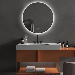 OCEANO 600/750/900mm Round LED Mirror with Demister Backlit Touch Switch 3 Colou&hellip;