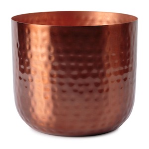 indoor planters & stands: Uttar Indoor Metal Planter - Rose Gold Finish