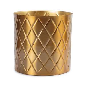 Khana Indoor Metal Planter - Brass Finish