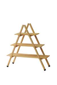 'A' Frame Timber Plant Stand - Natural & Grey Wash