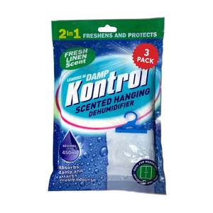 Moisture Kontrol Moisture Absorber: Hanging Dehumidifier 3 x 210g - Linen Scent