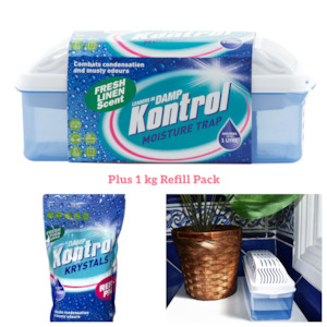 Moisture Kontrol Moisture Absorber: Slimline Moisture Trap + 1kg Refill - Linen Scent