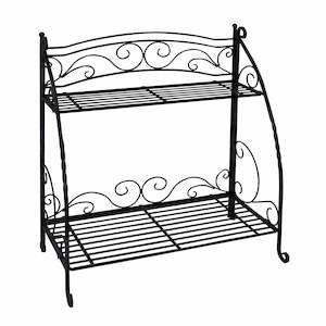 Bakers Plant Stand - 2 shelf Black