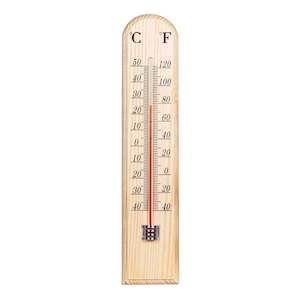 Wall Thermometer - Wood 25cm