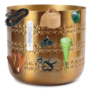 Indoor Metal Planter & Garden Goodies