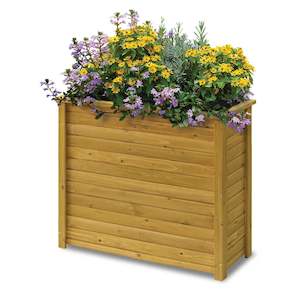 Planters: Wooden Rectangle Tall Box Planter