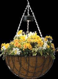 Indoor Planters Stands Garden Structures Figurines: Hanging Basket with Liner - Hammertone finish