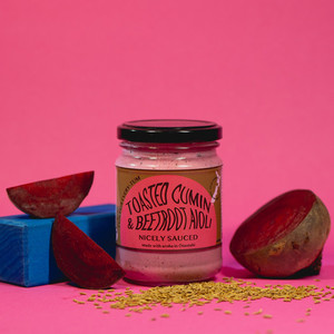 Products: Toasted Cumin & Beetroot Aioli Nicely Sauced