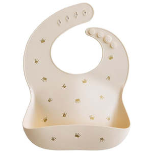 Baby Child: Silicone Baby Bib - Crowns
