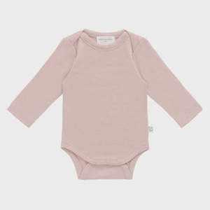 Merino Long Sleeve Bodysuit - Cloud Pink