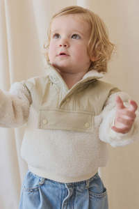 Clothing: Mackenzie Sherpa Top - Natural/Sandy Brown