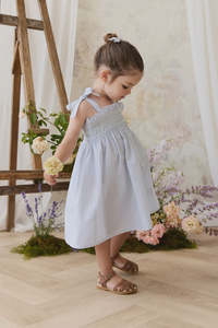 Organic Cotton Desiree Dress - Petite Check