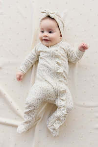 Baby Child: Organic Cotton Melanie Onepiece - Dainty Egret Blues