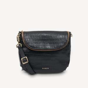 Fifi Crossbody | Black Croc