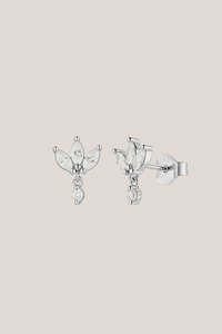 Jewellery Accessories: Lotus Studs - Silver