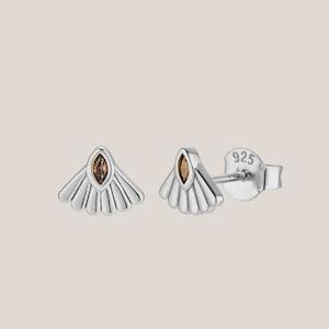Jewellery Accessories: Fantail Studs - Silver