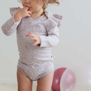 Floria Long Sleeve Flutter Bodysuit