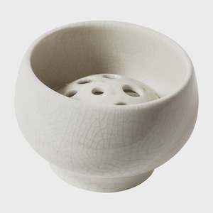 Decor: Ikebana Vase | White Crackle