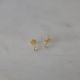 Mini Rock Studs Clear - Gold