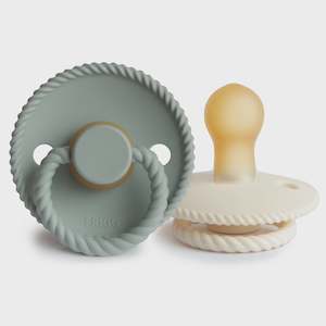 Sale: FRIGG Rope Pacifier | 2 Pack | Cream & Sage