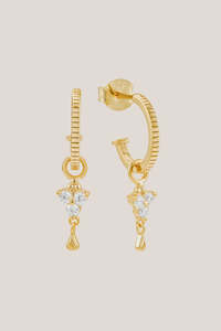 Cloud Nine: Birthstone Hoops | April | Gold