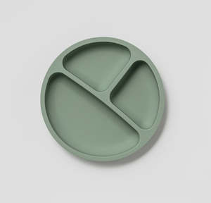 Meal Time: Silicone Divided Plate Soft Moss