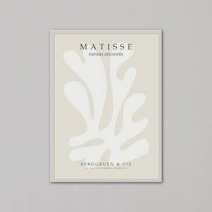 Artwork: Floral Neutral Wall Art By Henri Matisse | A1 | White Box Frame
