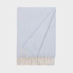 Throws: Lina 100% Wool Throw | Ice Blue