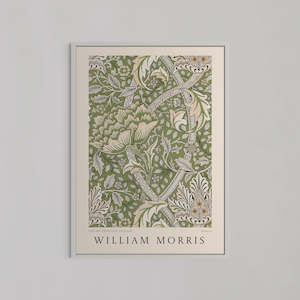 Artwork: Windrush Green Art by William Morris | A2 | White Box Frame