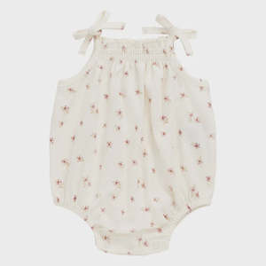 Cassie Playsuit - Simple Flowers Egret