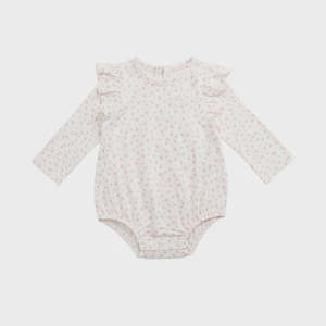 Baby Child: Organic Cotton Kinley Playsuit - Victoria Blush