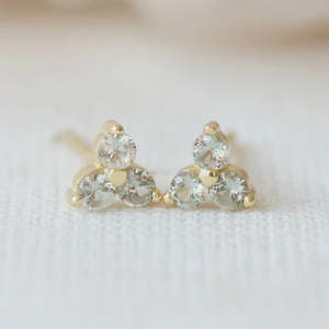 Birthstone Studs | August | Gold