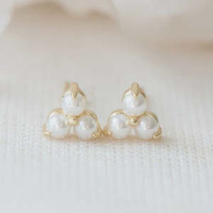 Earrings: Birthstone Studs | June | Gold