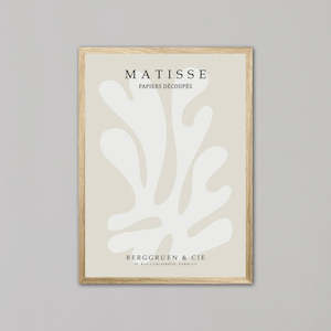 Floral Neutral Wall Art By Henri Matisse | A1 | Oak Box Frame