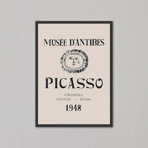 Picasso Abstract Women Face | Black Box Frame | A3