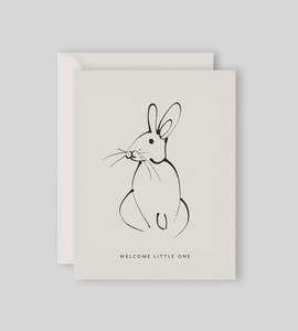 Books Stationary: Welcome Little One Rabbit Card
