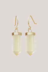 Jewellery Accessories: Citrine Inner Power Earrings – Gold