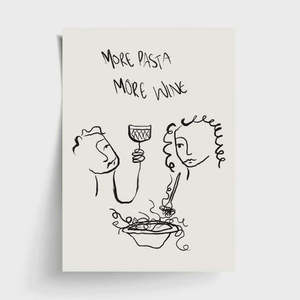 More Pasta More Wine Print