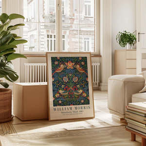 Strawberry Thief by William Morris 1883 | White Box Frame | A2