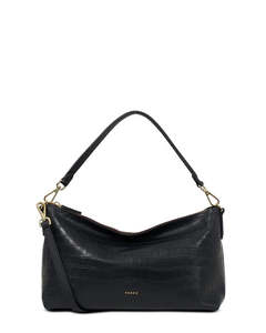 Bags Wallets: Claudia Shoulder Bag | Black Croc
