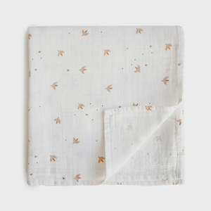 Organic Cotton Muslin Swaddle Blanket | Sparrows