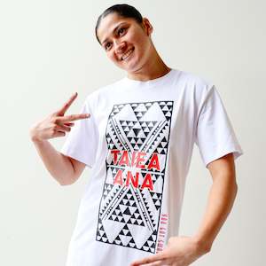 Kākahu (Clothing): Tee Dress, White - Taiea ana (You got swag)