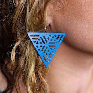 Hinetakurua: Earrings Blue, Hinetakurua - Takurua Ruru