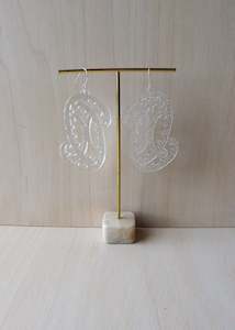 Jewellery: Earrings Clear Glitter, Māmā STATEMENT