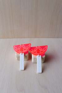 Earrings, Neon Pink - Aroha