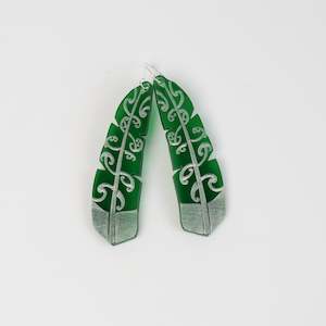 Earrings Green Tint, Te Raukura