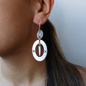 Jewellery: Earrings Silver, Matariki - Waitī