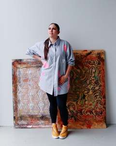 Clothes: 1. Tāwharau Collection Vol. V _ Aroha SHIRT - White & black stripe #179